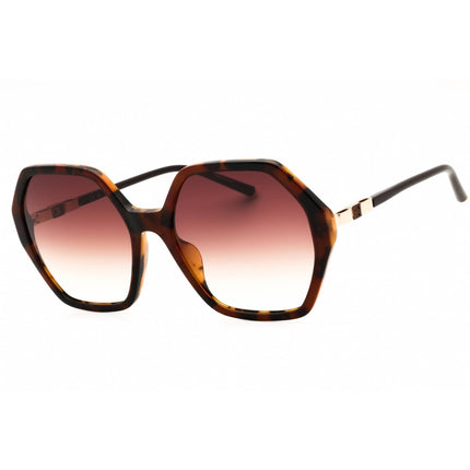 Escada Women's Sunglasses - Shiny Brown Top Havana Full Rim Geometric | SESD47 09YV ,