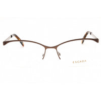 Escada Women's Eyeglasses - Shiny Dark Brown Metal Cat Eye Shape Frame | VES873 0SRP ,