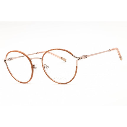 Escada Women's Eyeglasses - Shiny Red Gold Metal Full Rim Round Frame | VESB90 0A39 ,