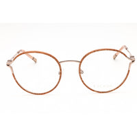 Escada Women's Eyeglasses - Shiny Red Gold Metal Full Rim Round Frame | VESB90 0A39 ,