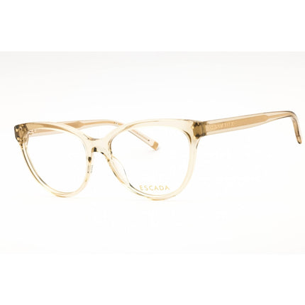 Escada Women's Eyeglasses - Transparent Beige Acetate Full Rim Cat Eye | VESC52 07T1 ,