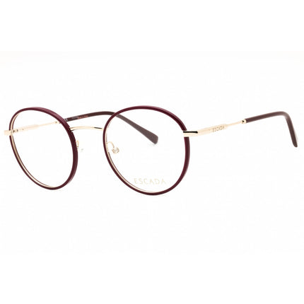 Escada Women's Eyeglasses - Light Gold with Colors Parts Full Rim Round | VESC57 0492 ,