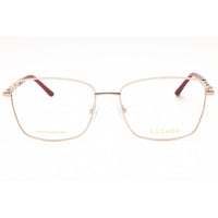 Escada Women's Eyeglasses - Shiny Red Gold Metal Full Rim Square Frame | VESD53 0E59 ,