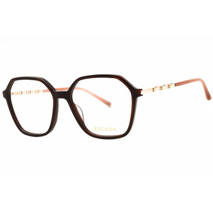 Escada Women's Eyeglasses - Shiny Dark Havana Acetate Full Rim Square | VESD54 0752 ,