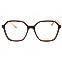 Escada Women's Eyeglasses - Shiny Dark Havana Acetate Full Rim Square | VESD54 0752 ,