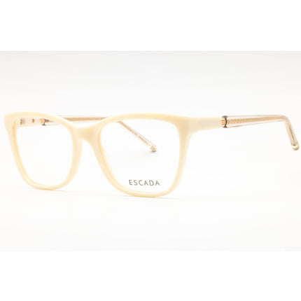 Escada Women's Eyeglasses - Shiny Ivory Acetate Full Rim Square Frame | VESD85 0702 ,