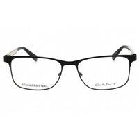 Gant Men's Eyeglasses - Matte Black Metal Full Rim Rectangular Frame | GA3234 002 ,