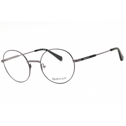 Gant Men's Eyeglasses - Shiny Gunmetal Metal Full Rim Round Shape Frame | GA3287 008 ,