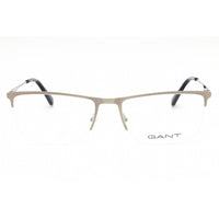 Gant Men's Eyeglasses - Shiny Dark Ruthenium Metal Half Rim Rectangular | GA3288 012 ,