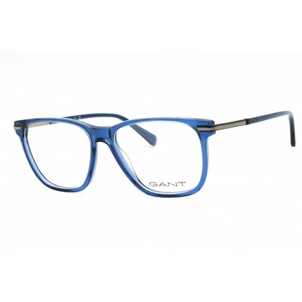 Gant Men's Eyeglasses - Shiny Blue Acetate Full Rim Square Shape Frame | GA50007 090 ,