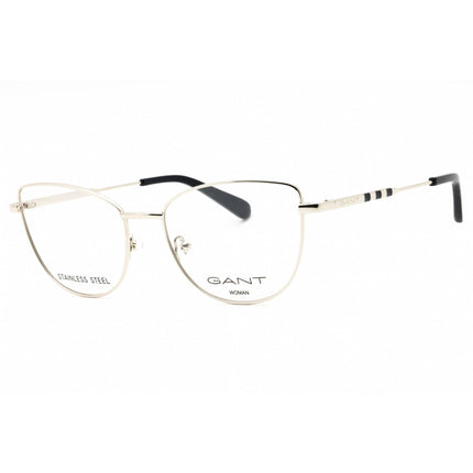 Gant Women's Eyeglasses - Shiny Palladium Metal Full Rim Cat Eye Frame | GA50016 016 ,