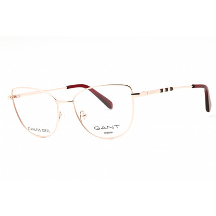 Gant Women's Eyeglasses - Shiny Rose Gold Full Rim Cat Eye 53mm Frame | GA50016 028 ,