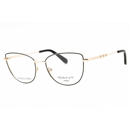 Gant Women's Eyeglasses - Shiny Black Metal Full Rim Cat Eye 49mm Frame | GA50016 001 ,