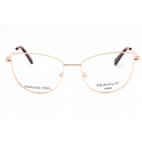 Gant Women's Eyeglasses - Shiny Rose Gold Full Rim Cat Eye 49mm Frame | GA50016 028 ,