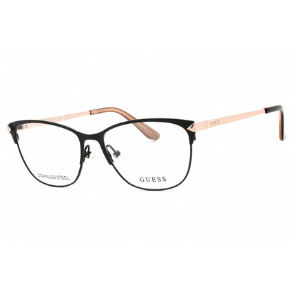 Guess Women's Eyeglasses - Matte Black Metal Full Rim Cat Eye Shape Frame | GU2755 002 ,