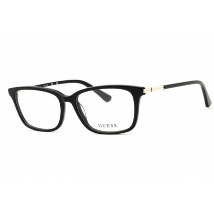 Guess Women's Eyeglasses - Shiny Black Acetate Full Rim Rectangular Frame | GU2907 001 ,