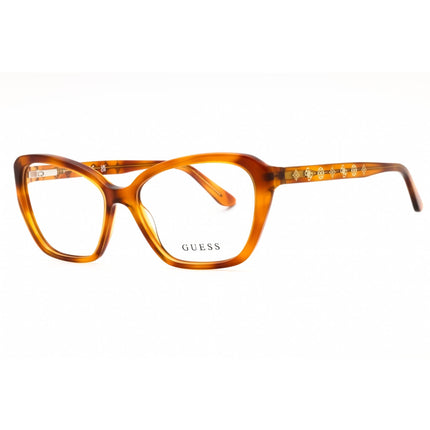 Guess Women's Eyeglasses - Blonde Havana Full Rim Cat Eye 52mm Frame | GU50115 053 ,