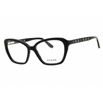 Guess Women's Eyeglasses - Shiny Black Full Rim Cat Eye Shape 54mm Frame | GU50115 001 ,