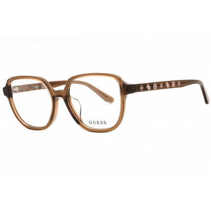 Guess Women's Eyeglasses - Shiny Dark Brown Acetate Full Rim Square | GU50154-D 048 ,
