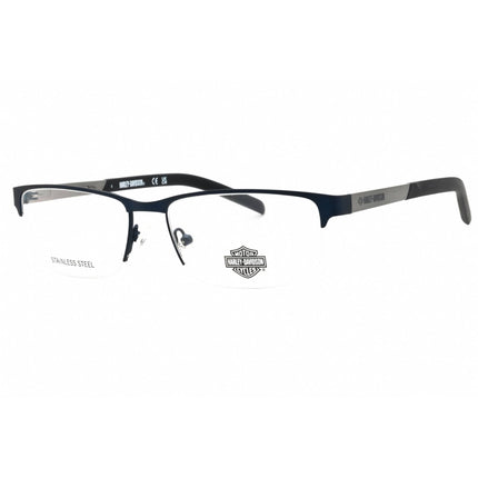 Harley Davidson Men's Eyeglasses - Matte Blue Rectangular 56mm Frame | HD00015 091 ,
