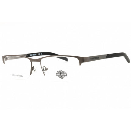 Harley Davidson Men's Eyeglasses - Matte Gunmetal Rectangular 58mm Frame | HD00015 009 ,