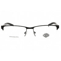Harley Davidson Men's Eyeglasses - Matte Black Metal Rectangular Frame | HD00015 002 ,