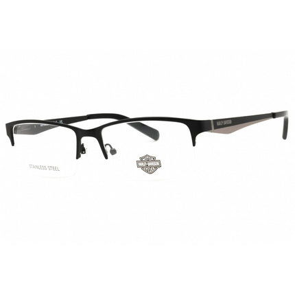 Harley Davidson Women's Eyeglasses - Shiny Black Metal Rectangular Frame | HD0766 001 ,