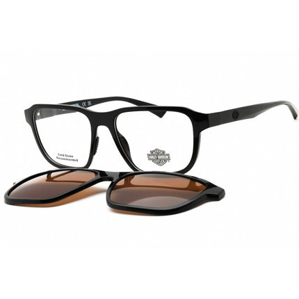 Harley Davidson Men's Eyeglasses - Shiny Black Full Rim Square Frame | HD50023 001 ,