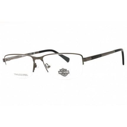 Harley Davidson Men's Eyeglasses - Matte Gunmetal Metal Rectangular | HD50032 009 ,