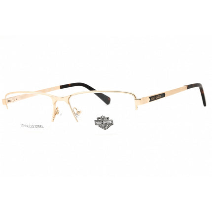Harley Davidson Men's Eyeglasses - Pale Gold Metal Rectangular Frame | HD50032 032 ,