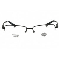 Harley Davidson Men's Eyeglasses - Matte Black Metal Rectangular Frame | HD9024 002 ,