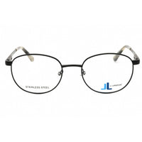 J. Landon Men's Eyeglasses - Matte Black Metal Full Rim Round Shape Frame | JL1000 002 ,