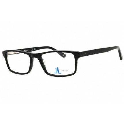 J. Landon Men's Eyeglasses - Shiny Black Acetate Full Rim Rectangular | JL1003 001 ,