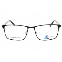 J. Landon Men's Eyeglasses - Matte Black Metal Full Rim Square Frame | JL1009 002 ,