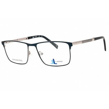 J. Landon Men's Eyeglasses - Matte Blue Metal Full Rim Square Shape Frame | JL1009 091 ,