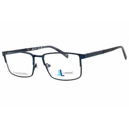 J. Landon Men's Eyeglasses - Matte Blue Metal Full Rim Rectangular Frame | JL1015 091 ,