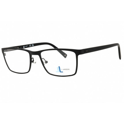 J. Landon Men's Eyeglasses - Matte Black Metal Rectangular Shape Frame | JL50000 002 ,