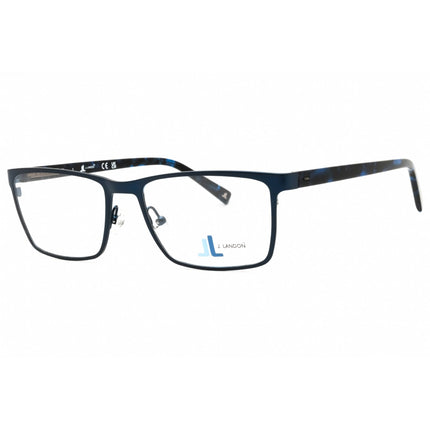 J. Landon Men's Eyeglasses - Matte Blue Metal Full Rim Rectangular Frame | JL50000 091 ,