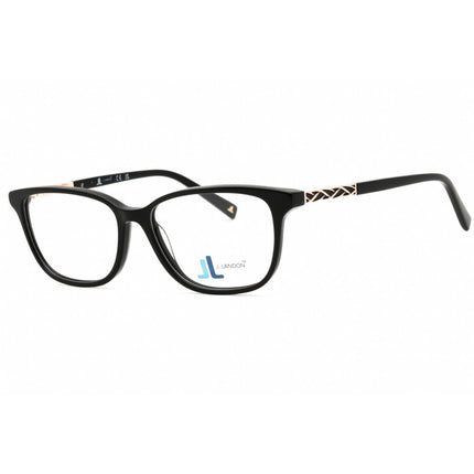J. Landon Women's Eyeglasses - Shiny Black Acetate Full Rim Square Frame | JL5004 001 ,