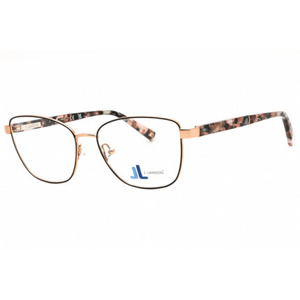 J. Landon Women's Eyeglasses - Shiny Black Metal Full Rim Cat Eye Frame | JL5008 001 ,