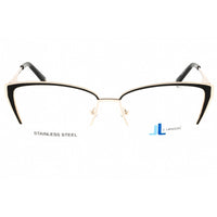 J. Landon Women's Eyeglasses - Matte Black Metal Half Rim Cat Eye Frame | JL5010 002 ,
