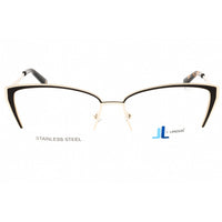 J. Landon Women's Eyeglasses - Shiny Dark Brown Metal Half Rim Cat Eye | JL5010 048 ,