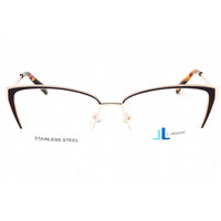 J. Landon Women's Eyeglasses - Shiny Bordeaux Metal Cat Eye Shape Frame | JL5010 069 ,