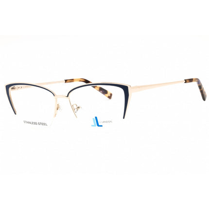 J. Landon Women's Eyeglasses - Matte Blue Metal Half Rim Cat Eye Frame | JL5010 091 ,