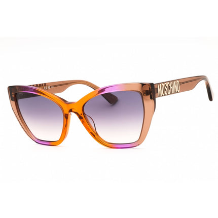Moschino Women's Sunglasses - Brown Orange Plastic Cat Eye Frame | MOS155/S 012J FF ,