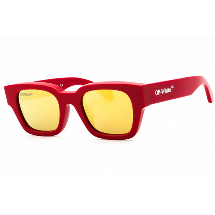 Off-White Unisex Sunglasses - Red Plastic Full Rim Square Shape Frame | AF ZURICH 2576 ,