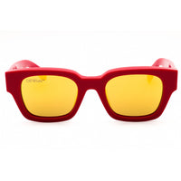Off-White Unisex Sunglasses - Red Plastic Full Rim Square Shape Frame | AF ZURICH 2576 ,