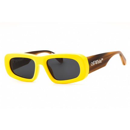 Off-White Unisex Sunglasses - Yellow Plastic Full Rim Oval Shape Frame | AUSTIN 1807 ,