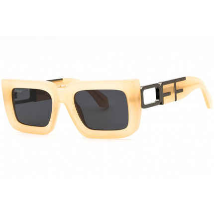 Off-White Women's Sunglasses - Sand Metal & Plastic Rectangular Frame | BOSTON 1707 ,