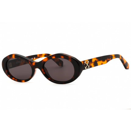 Off-White Women's Sunglasses - Havana Plastic Full Rim Cat Eye Frame | EDISON 6007 ,